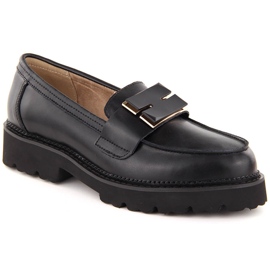 Mocassini da donna Filippo DP6450 in pelle nera nero