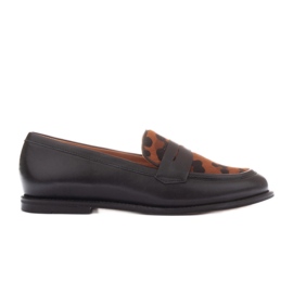 Marco Shoes Mocassini Lorenzo in cavallino nero