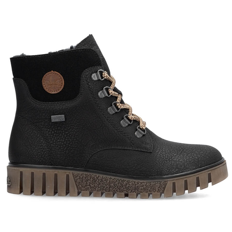 Stivali neri da donna impermeabili Rieker Y3433-00 nero