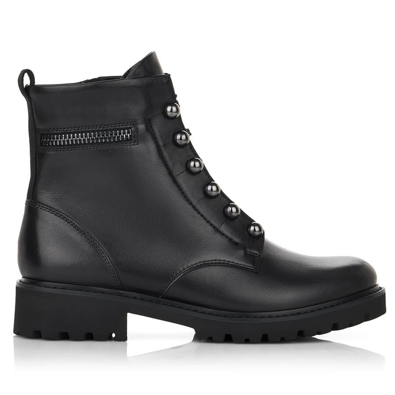 Stivali isolanti da donna in pelle, neri Remonte D8670-01 nero