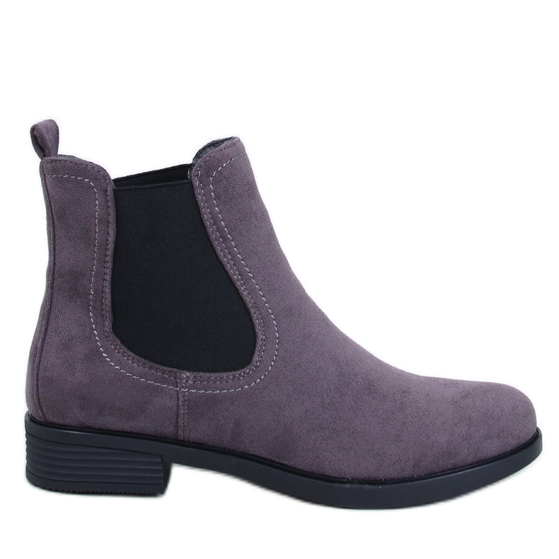 Stivaletti Chelsea in camoscio e gomma Terra Grey grigio
