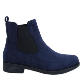 Stivaletti Chelsea in pelle scamosciata con gomma Terra Navy blu