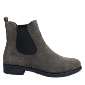 Stivaletti Chelsea in pelle scamosciata con gomma Terra Green verde