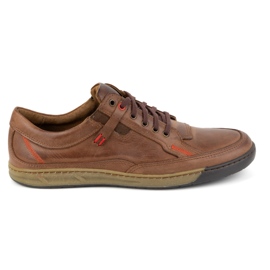 KOMODO Scarpe da uomo in pelle Casual 932K marrone