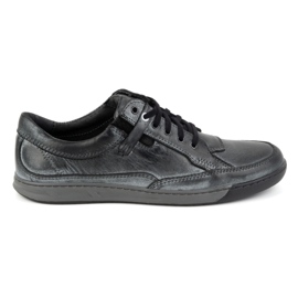 KOMODO Scarpe da uomo in pelle Casual 932K, colore grigio