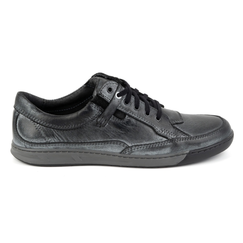 KOMODO Scarpe da uomo in pelle Casual 932K, colore grigio