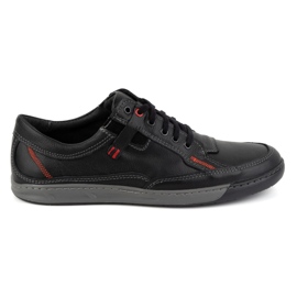 KOMODO Scarpe da uomo in pelle Casual 932K nere nero