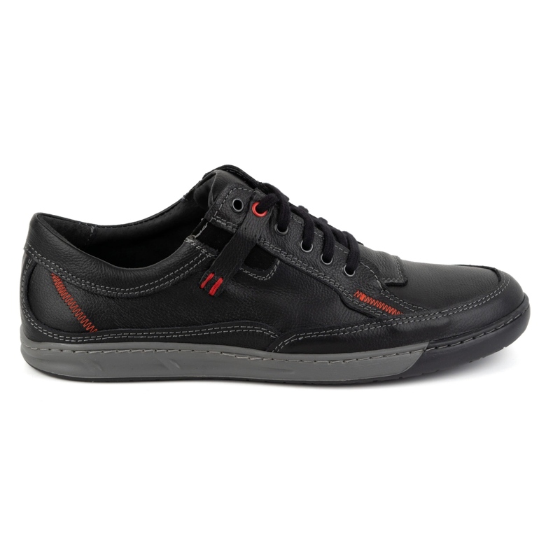 KOMODO Scarpe da uomo in pelle Casual 932K nere nero