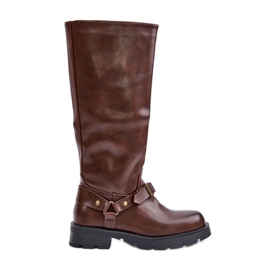 Stivali Da Donna Isolanti Con Cerniera In Eco Pelle Marrone Tialethe