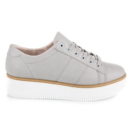Vices Sneakers stringate sulla piattaforma grigio