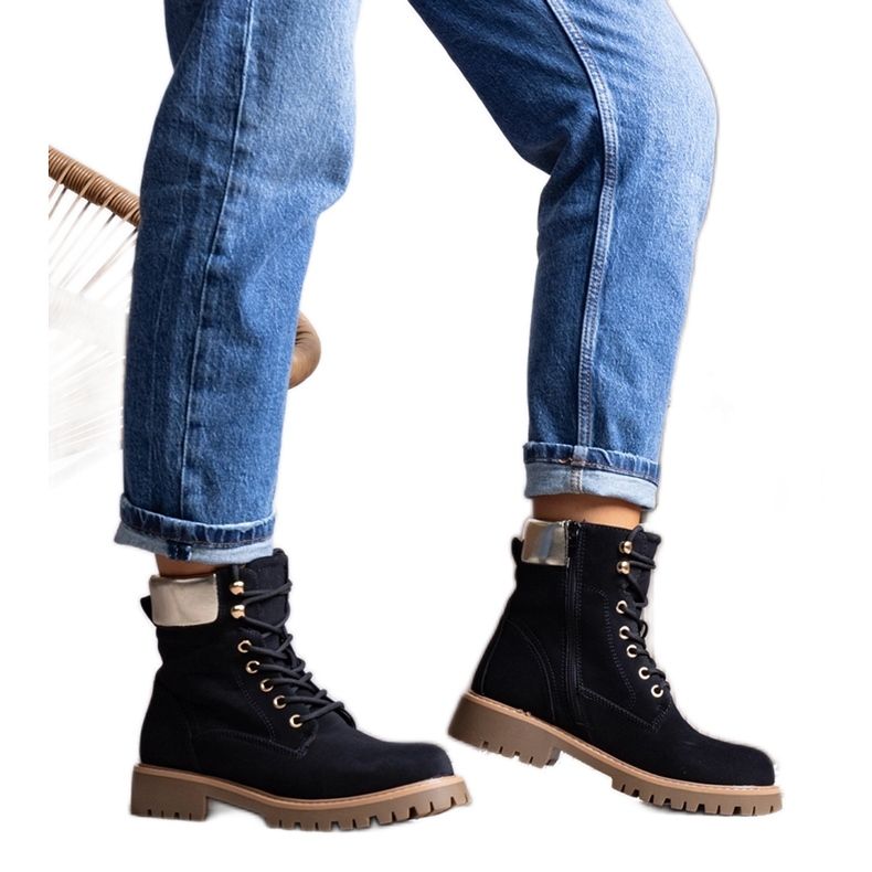 Stivali Amata isolati neri nero