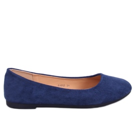 Ballerine classiche in camoscio blu Sessa