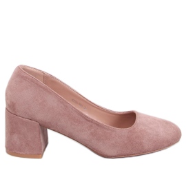 Décolleté Fredette Khaki con tacco comodo beige