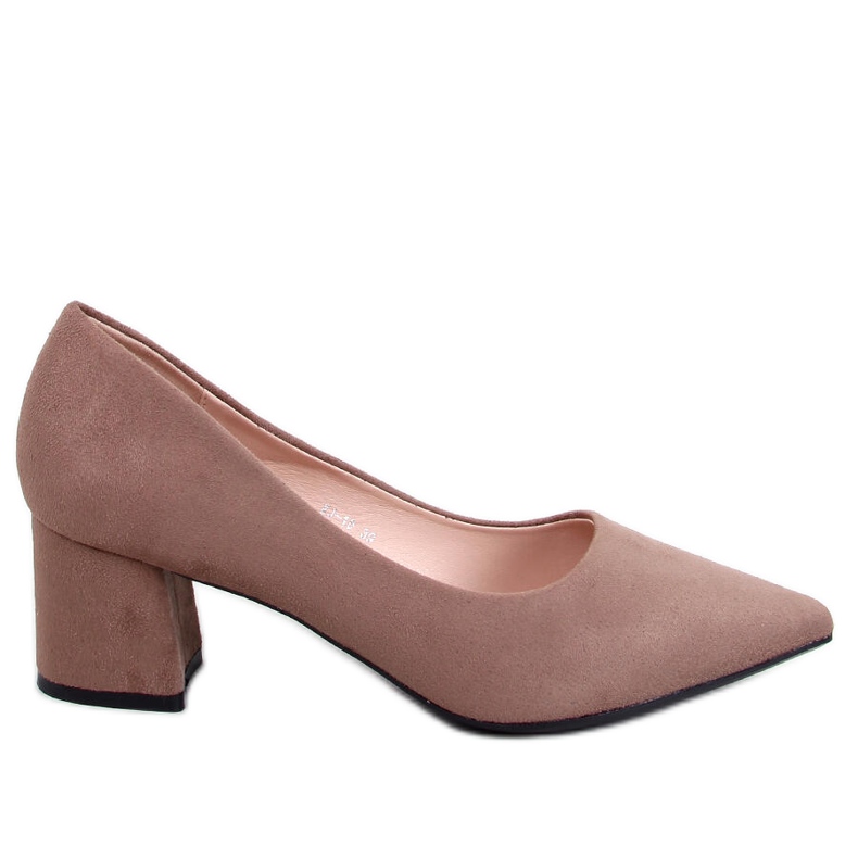 Décolleté Farrin Khaki con tacco basso marrone