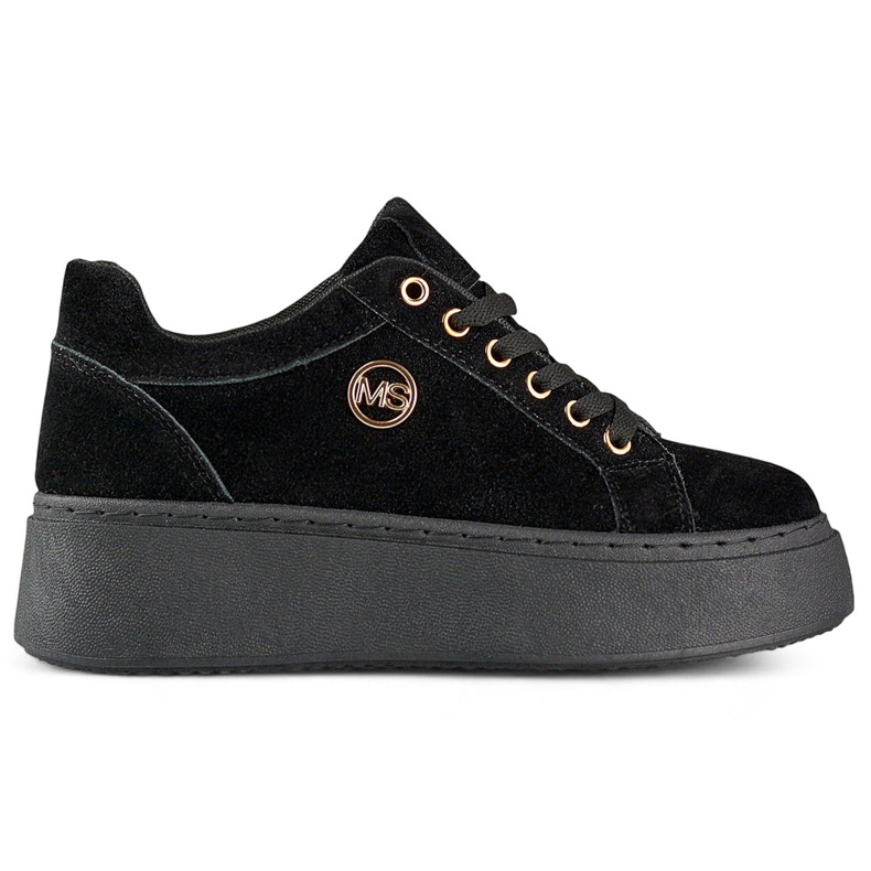 Sneakers nere da donna con suola spessa nero