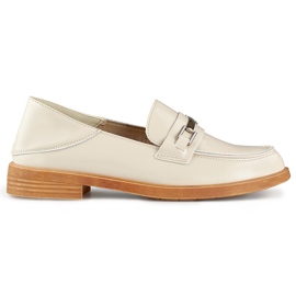 Scarpe da donna in vernice beige
