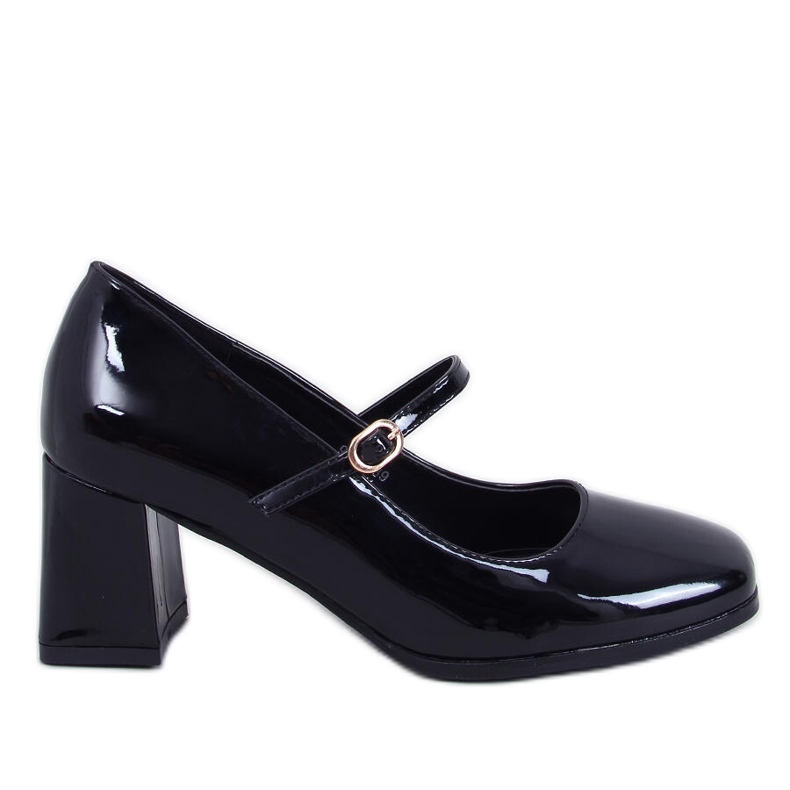 Maddoi Décolleté con tacco alto in vernice nera nero