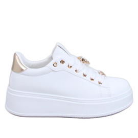 Sneakers con plateau Yared BIANCO/ORO