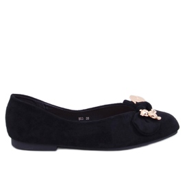 Ballerine Cranny nere con orsetto dorato nero