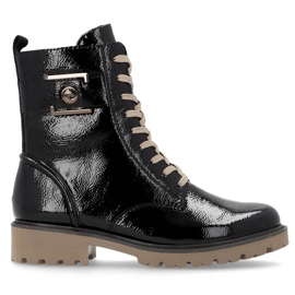 Stivali da donna in vernice nera Remonte D8663-00 nero