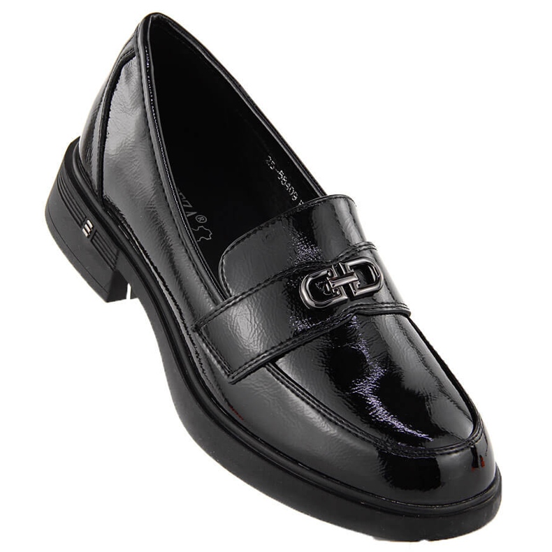 Mocassini da donna in vernice, neri, Vinceza 58409 nero