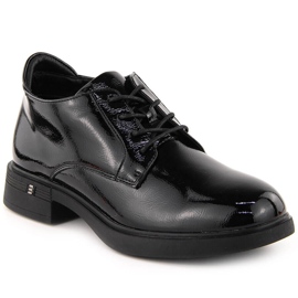 Stivaletti da donna in vernice nera Vinceza 58413 nero