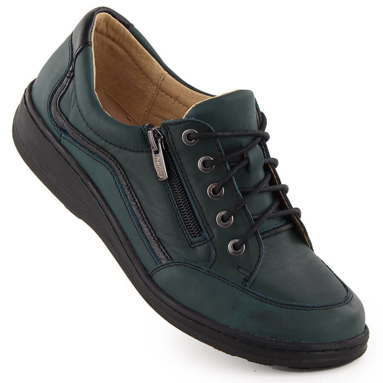 Comode scarpe da donna in pelle verde Helios 411
