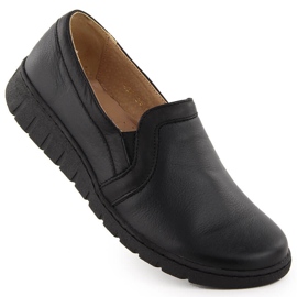Scarpe comode da donna in pelle nera Helios 430 nero