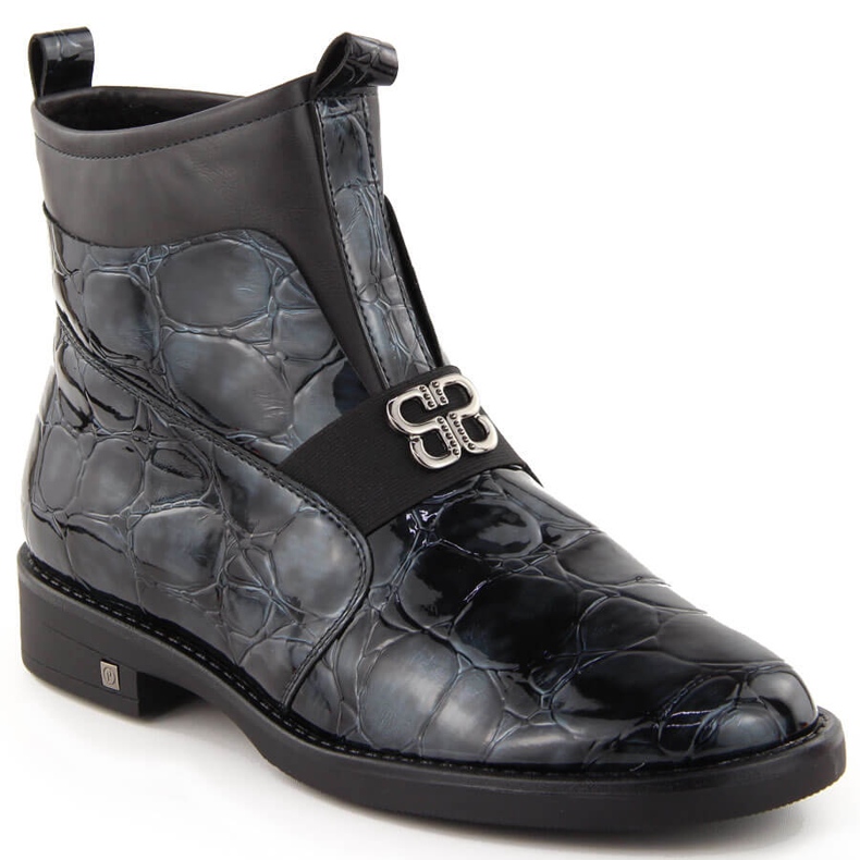 Stivaletti da donna in vernice, neri, Potocki 12544 nero