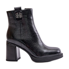 Stivali Snake da Donna Con Tacco Alto, Pelle Naturale, Nero Vinceza 66670