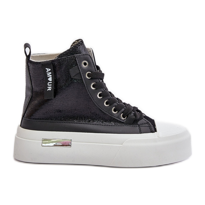 Sneakers Alte da Donna con Plateau Nere Averira nero