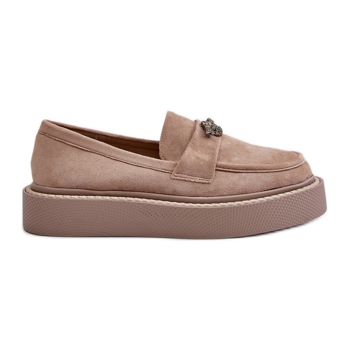 Mocassini con plateau beige da donna Erithine