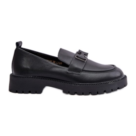 Mocassini in pelle da donna Vinceza 62187 Nero