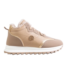 Scarpe da ginnastica alte isolanti beige di Mikaela