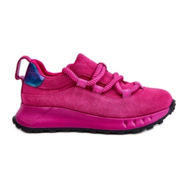 Sneakers da Donna in Camoscio Con Allacciatura Spessa Artiker 54C1461 Fucsia rosa