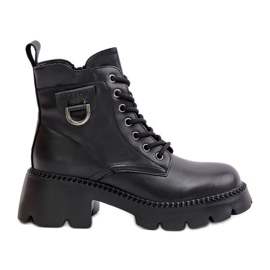 Stivali da donna isolati in pelle naturale Vinceza 41460 Neri nero