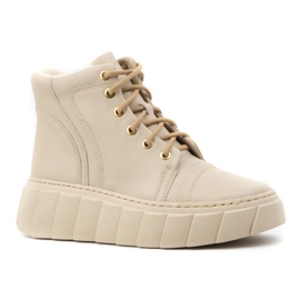 Olivier Stivali invernali da donna in pelle isolante 1179, beige