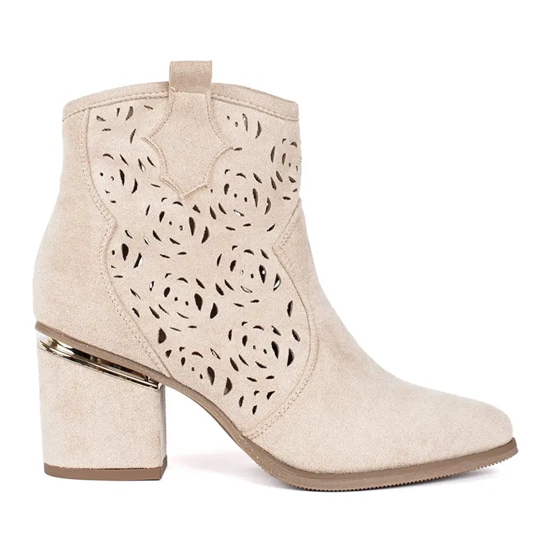 Seastar Stivali da cowboy traforati beige da donna