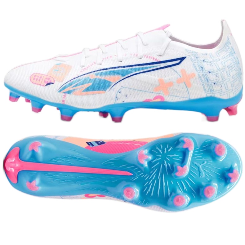 Scarpe da calcio Puma Ultra 5 Match Vol.Up FG/MG 108064-01 bianca