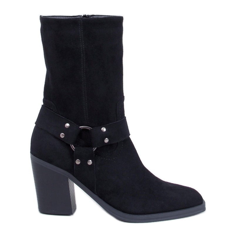 Hardin Stivali da cowboy in pelle scamosciata nera nero