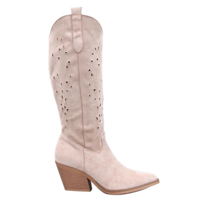 Corbins Stivali da cowboy traforati beige