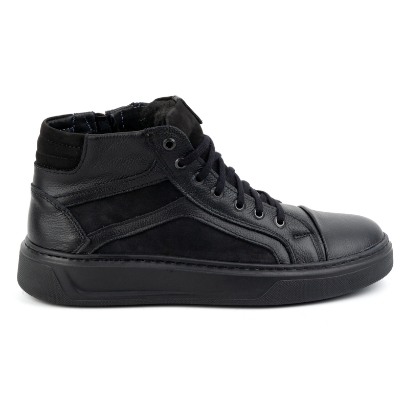 KOMODO Sneakers invernali da uomo in pelle 886K Nero