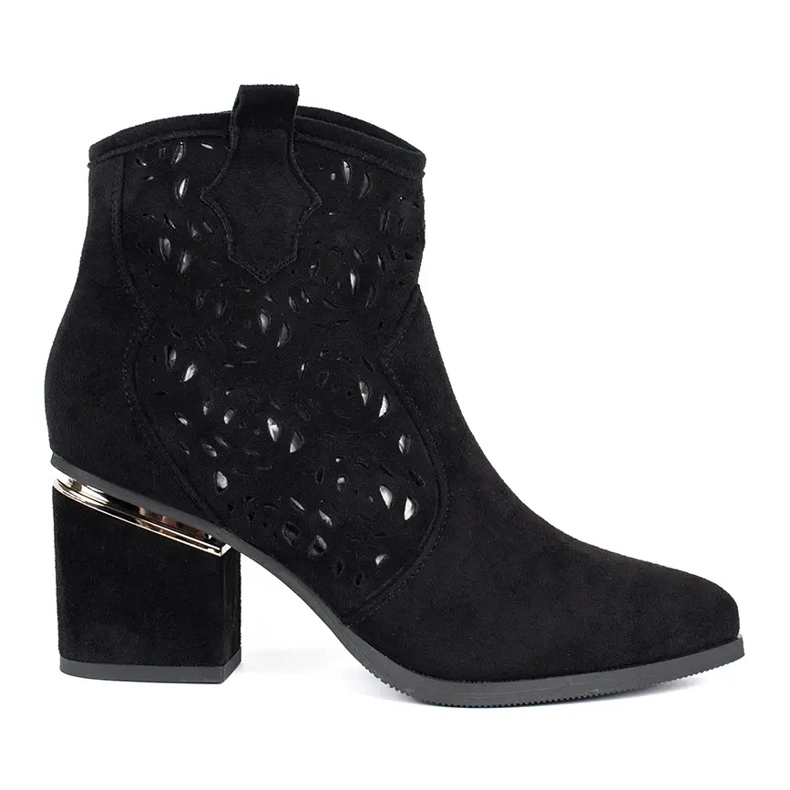 Stivali da cowboy traforati neri da donna nero