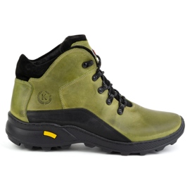 KOMODO Stivali invernali da uomo in pelle 903K verde