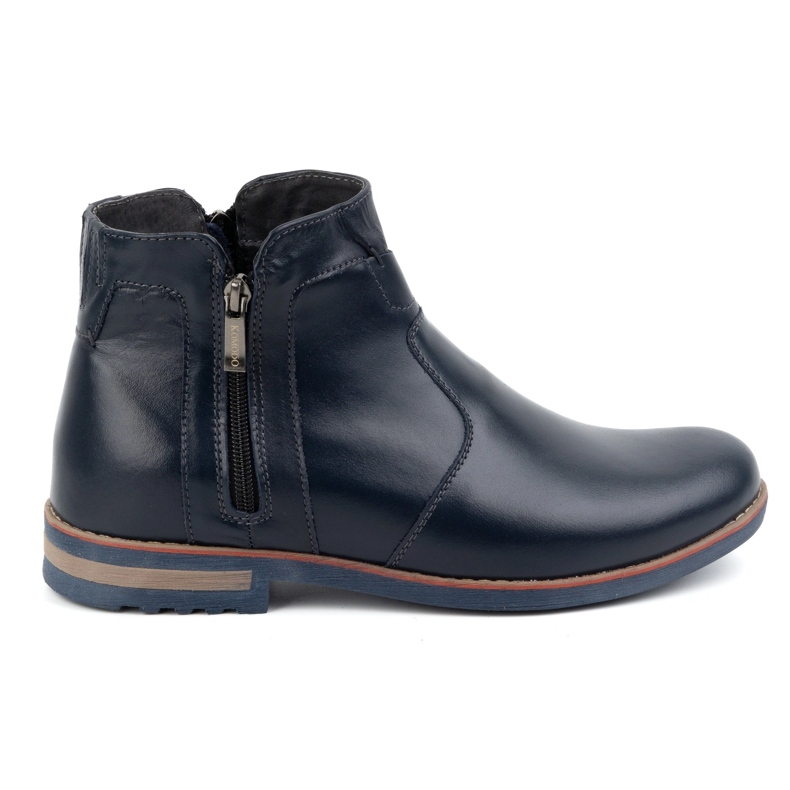 KOMODO Scarpe invernali da uomo in pelle 887K, blu navy