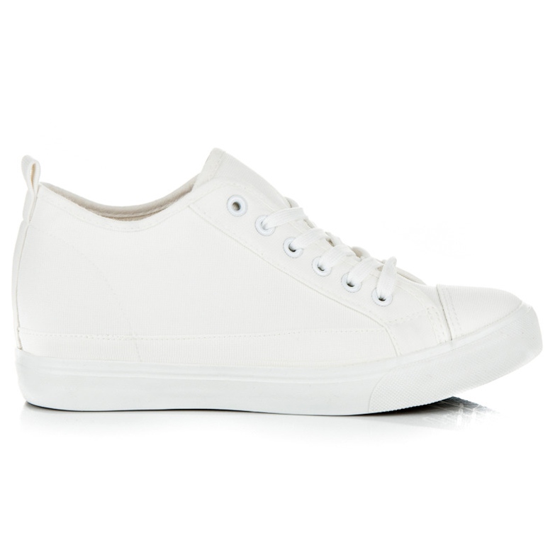 Mckeylor Sneakers bianche con zeppa bianca