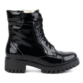 Olivier Stivali in pelle da donna, isolanti, 272BB, pelle verniciata nera nero