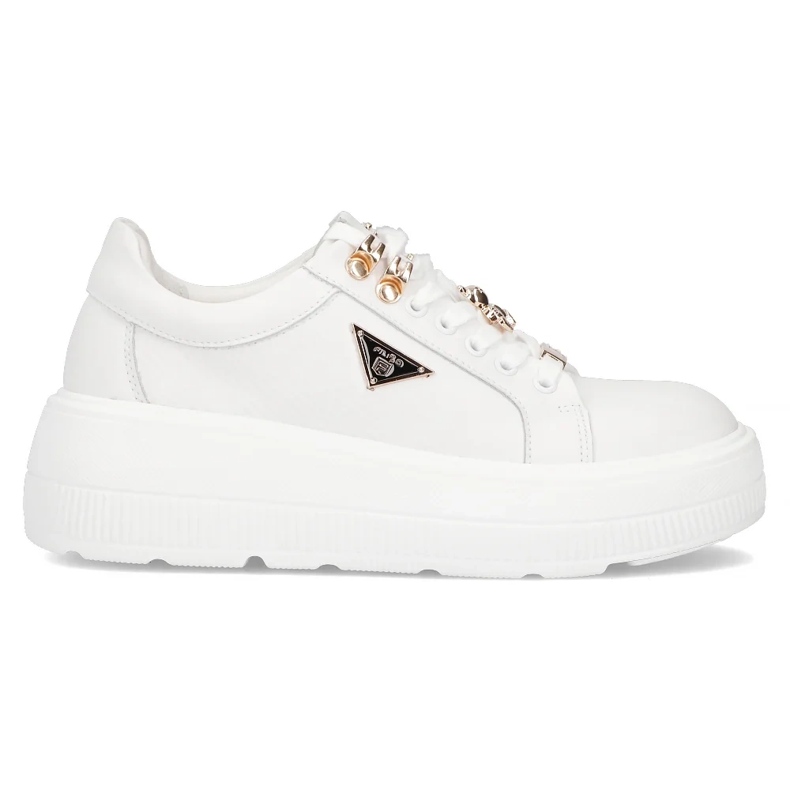 Filippo DP6382/24 Wh sneakers in pelle, bianco bianca