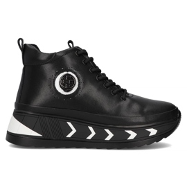 Filippo DBT4214/24 Bk Wh stivali platform in pelle, colore nero