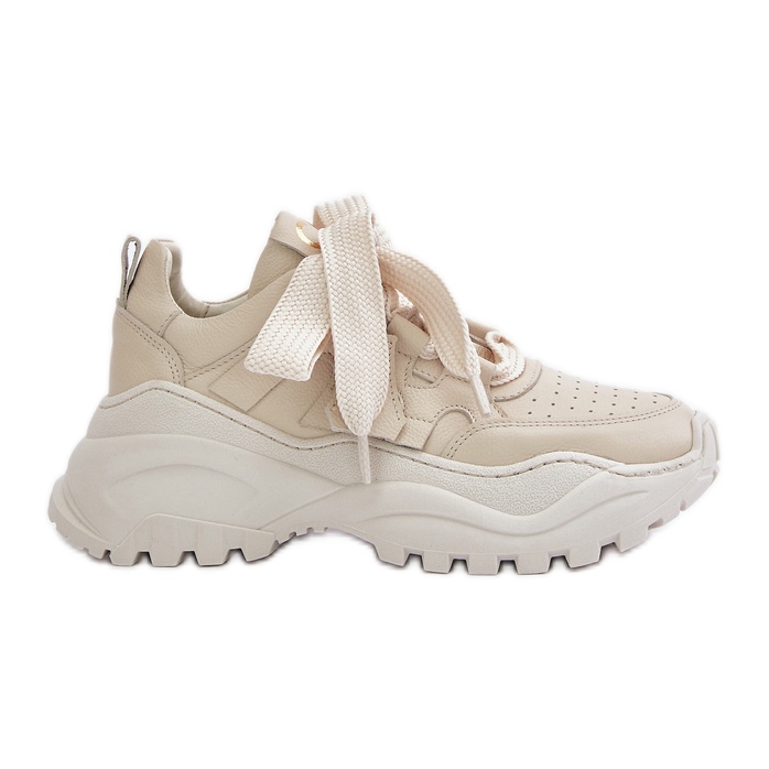 Sneakers da Donna in Pelle Beige CheBello 4583
